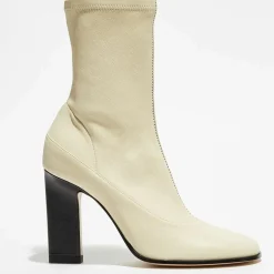 Bottines en Cuir Lesly beiges - Talon 9,5 cm-Wandler Clearance