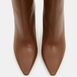 Bottines en Cuir Lina marron - Talon 9,5 cm-Wandler New
