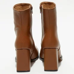 Femme Apologie Bottines^Bottines en Cuir Lorina camel - Talon 8,5 cm