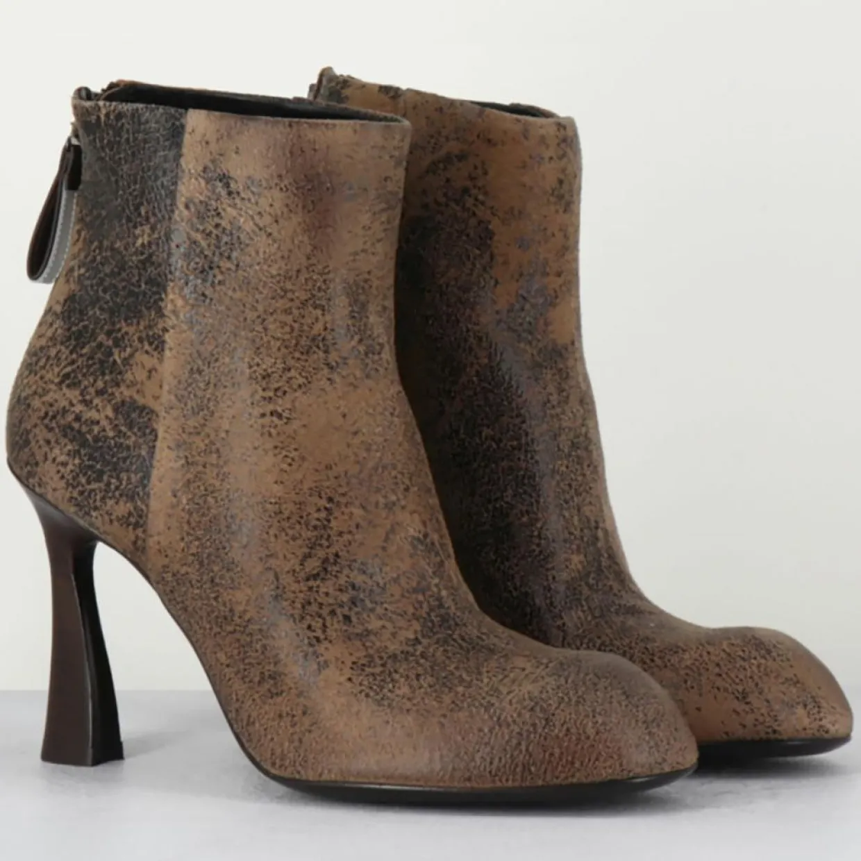 Bottines en Cuir marron - Talon 9 cm-Premiata Clearance