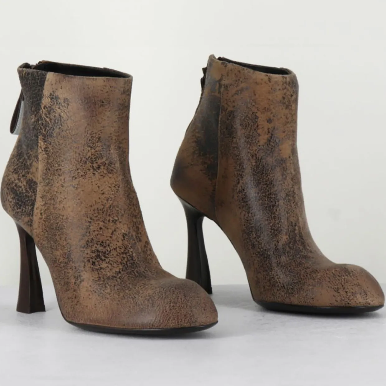 Bottines en Cuir marron - Talon 9 cm-Premiata Clearance