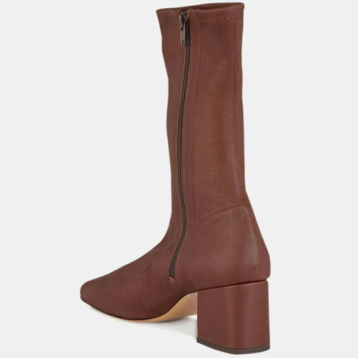 Femme By Far Bottines^Bottines en Cuir Maya marron - Talon 6,5 cm