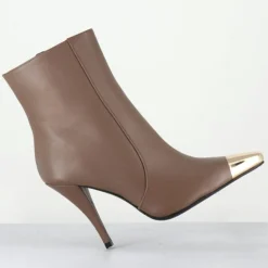 Femme Garrice Lab Bottines^Bottines en Cuir mecha grège - Talon : 9.5cm