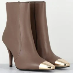 Femme Garrice Lab Bottines^Bottines en Cuir mecha grège - Talon : 9.5cm