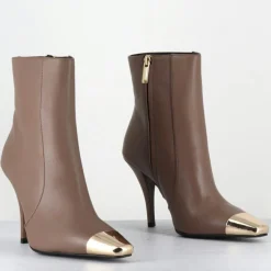 Femme Garrice Lab Bottines^Bottines en Cuir mecha grège - Talon : 9.5cm