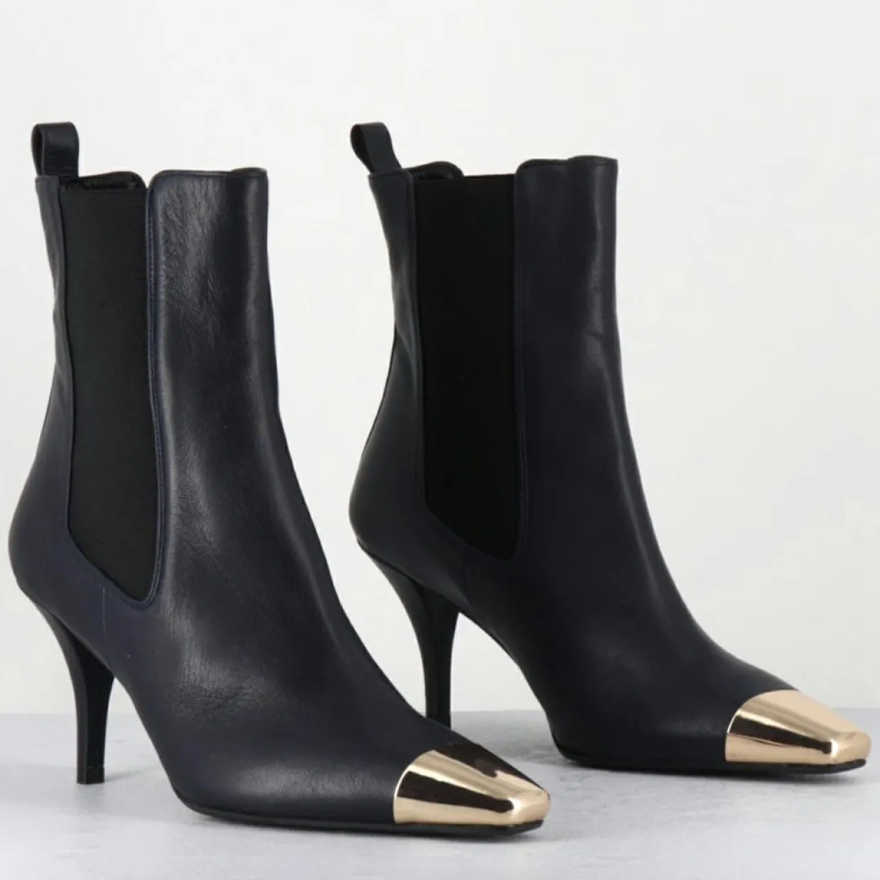 Femme Garrice Lab Bottines^Bottines en Cuir nako bleu marine foncé - Talon : 7.5cm