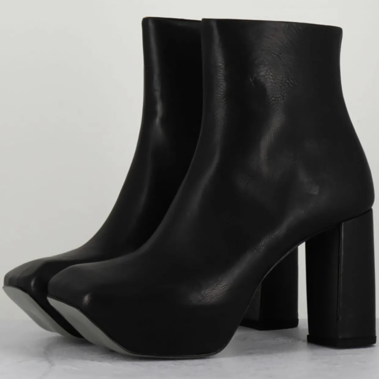 Bottines en Cuir noires-Malloni