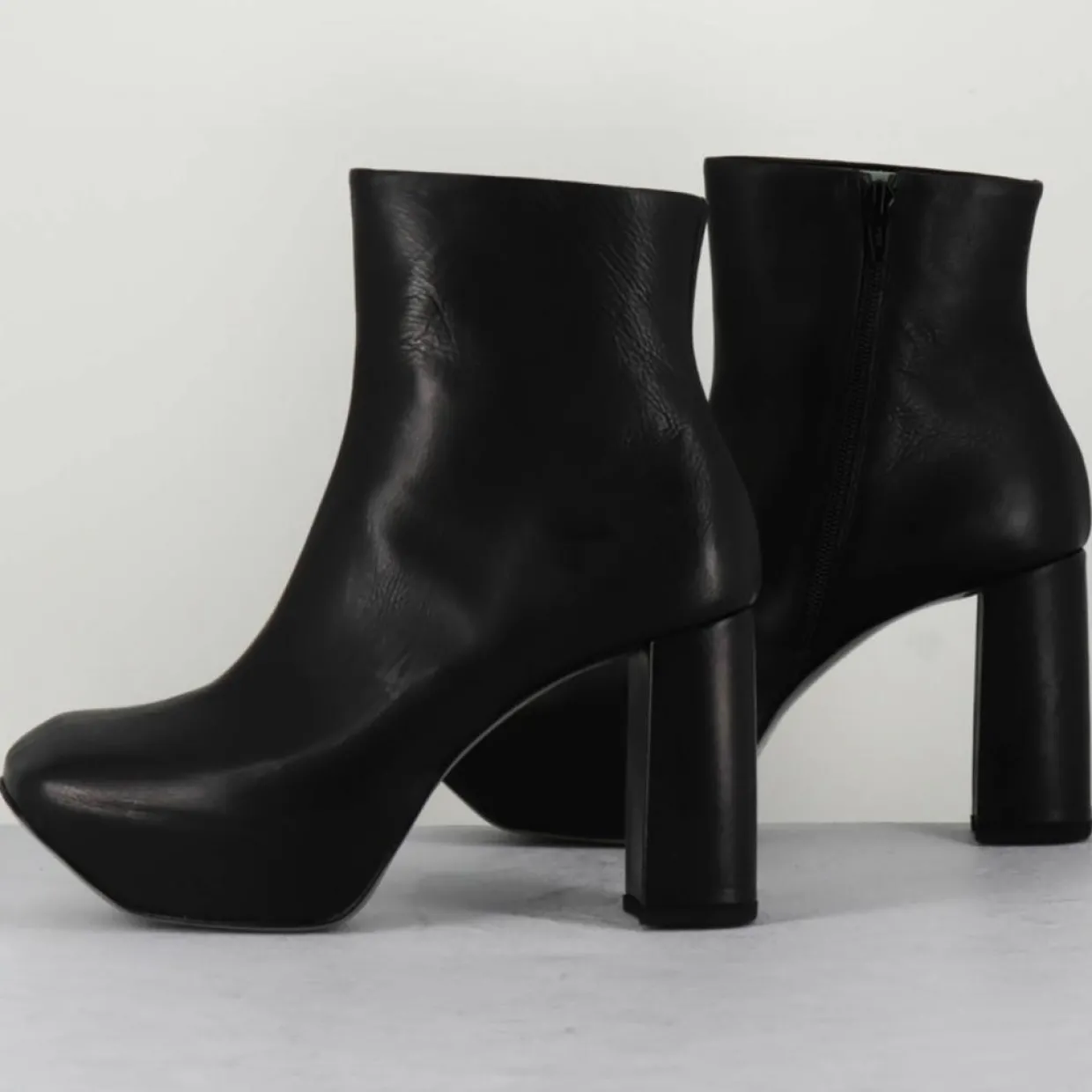 Bottines en Cuir noires-Malloni