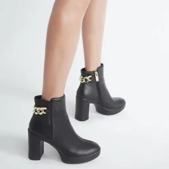 Bottines en Cuir Now noires - Talon 9 cm-Liu-Jo Outlet