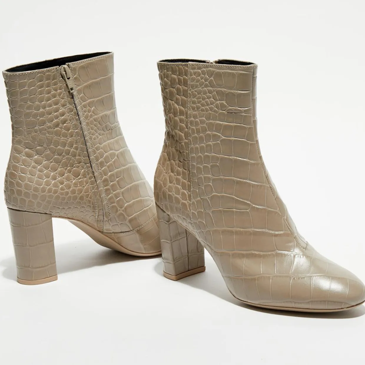 Femme Geox Bottines^Bottines en Cuir Pheby 80 sable - Talon 8 cm