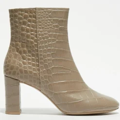 Femme Geox Bottines^Bottines en Cuir Pheby 80 sable - Talon 8 cm