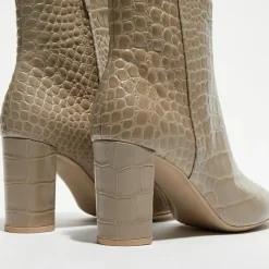 Femme Geox Bottines^Bottines en Cuir Pheby 80 sable - Talon 8 cm