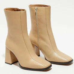 Bottines en Cuir Romy taupe - Talon 8,5 cm-Apologie Hot