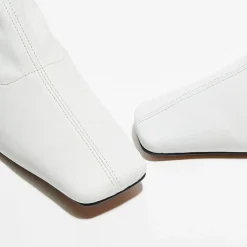 Femme By Far Bottines^Bottines en Cuir Socks blanches - Talon 5,5 cm
