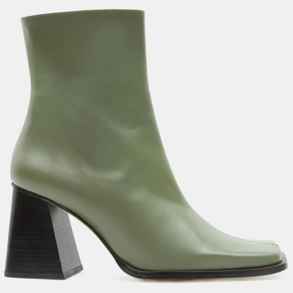 Femme Alohas Bottines^Bottines en Cuir South kaki - Talon 8.5 cm