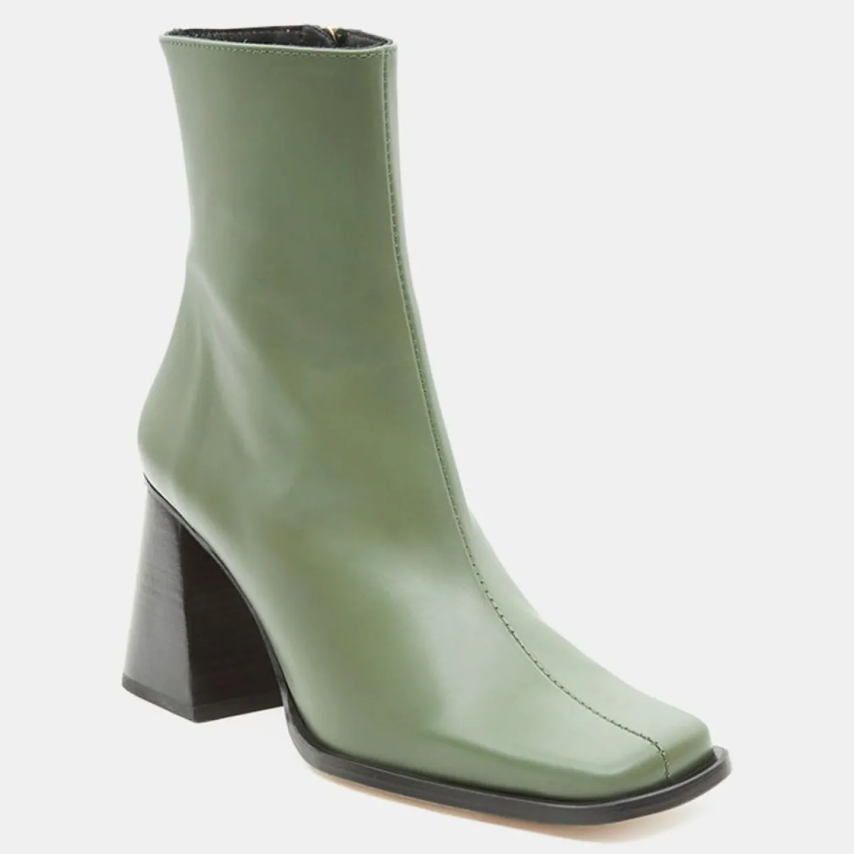 Femme Alohas Bottines^Bottines en Cuir South kaki - Talon 8.5 cm