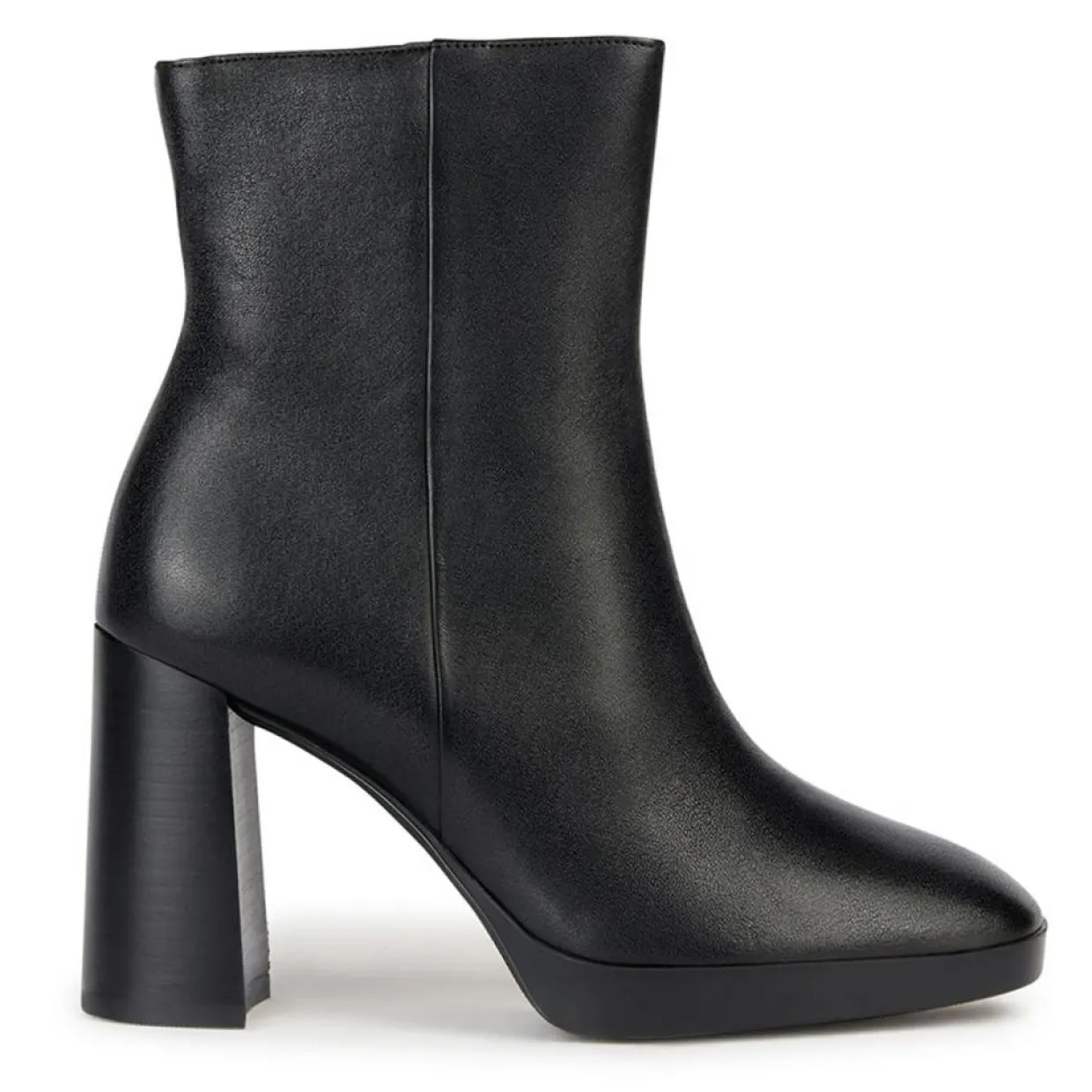 Bottines en Cuir Teulada noires - Talon 9 cm-Geox Sale