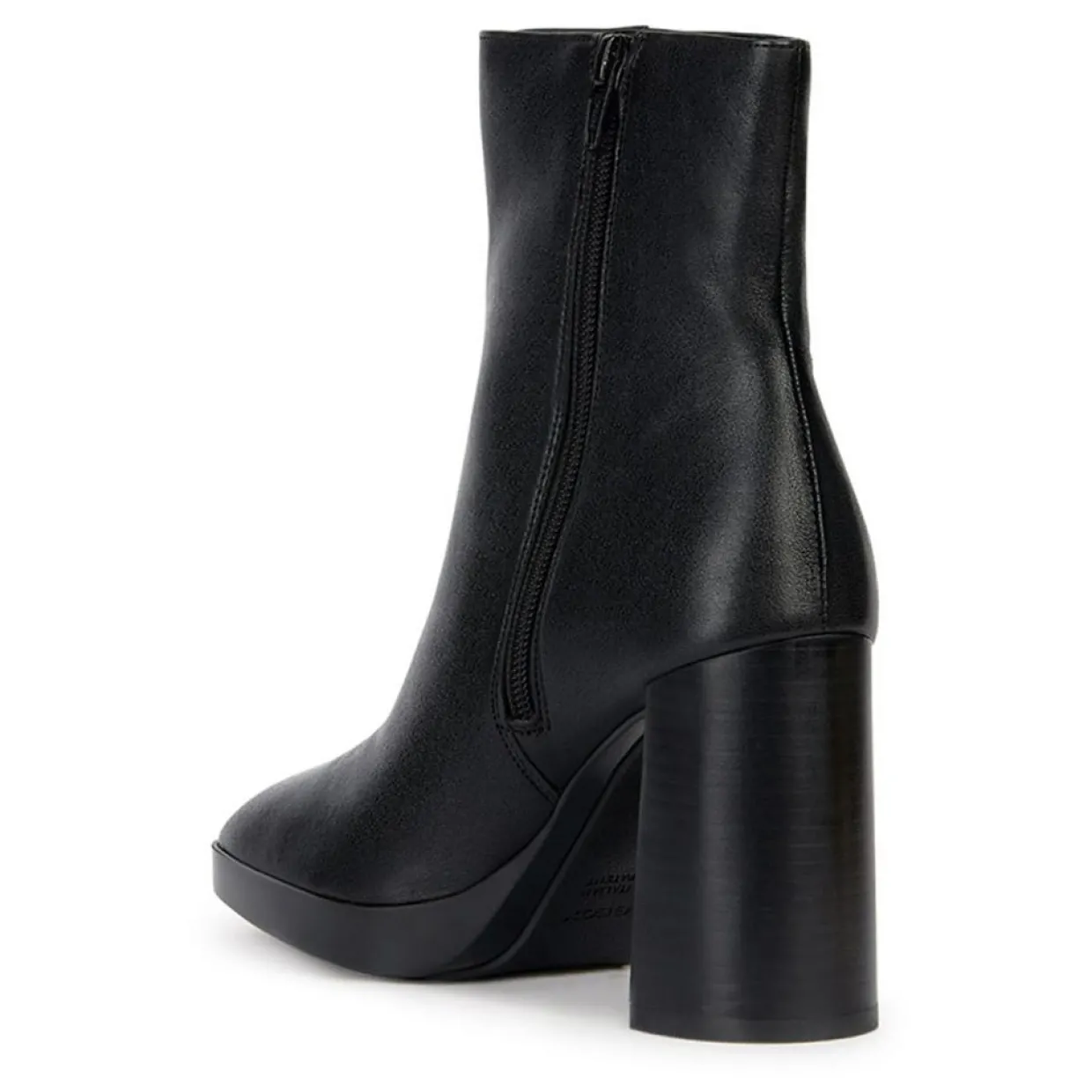Bottines en Cuir Teulada noires - Talon 9 cm-Geox Sale