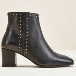 Femme Cosmoparis Bottines^Bottines en Cuir Wiley noires - Talon 6 cm