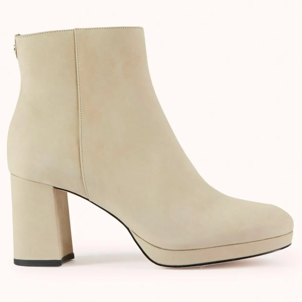 Femme Cosmoparis Bottines^Bottines en Velours de Cuir Zorine beiges - Talon 7 cm