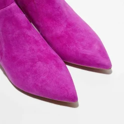 Bottines en Velours de Cuir Melena 50 magenta - Talon 5.5 cm-Stuart Weitzman