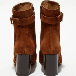 Femme Apologie Bottines^Bottines en Velours de Cuir Pia camel - Talon 7,5 cm