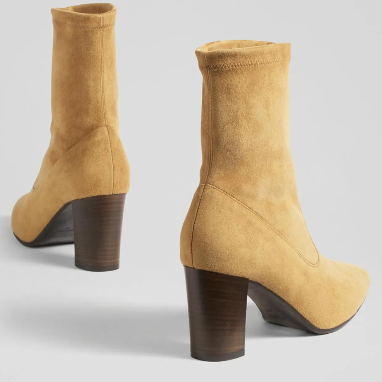 Femme L.K. Bennett Bottines^Bottines en Velours de Cuir Alice cognac - talon 7.5 cm