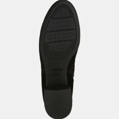 Bottines en Velours de Cuir Eleana noires-Geox Online