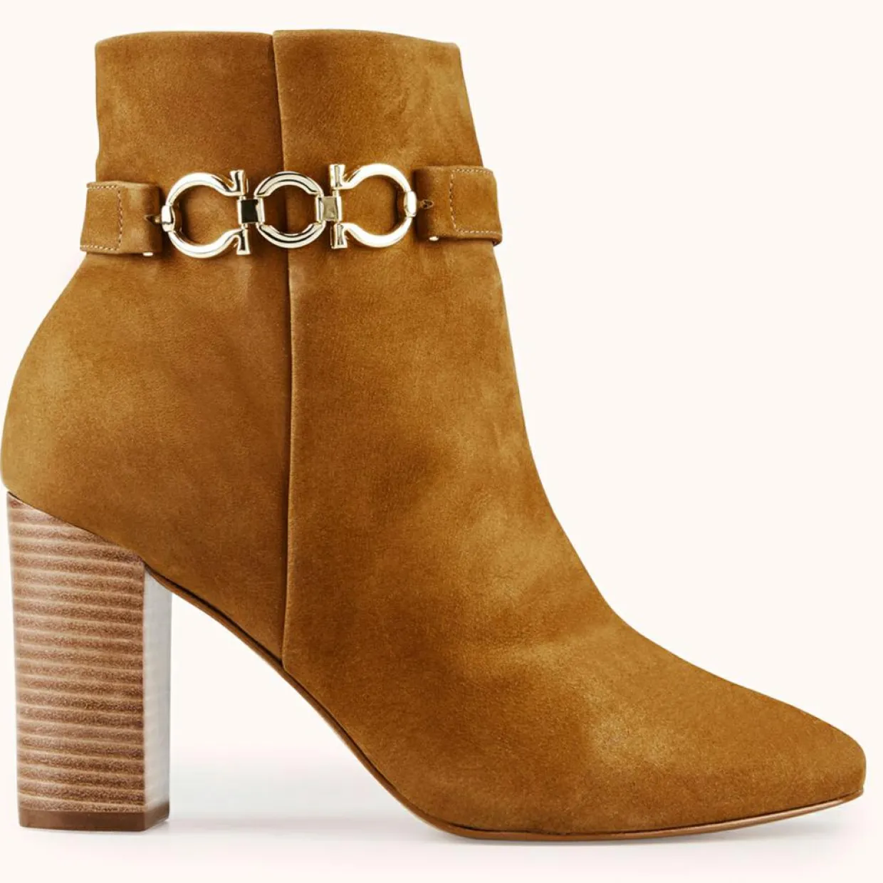Femme Cosmoparis Bottines^Bottines en Velours de Cuir Reina tabac - Talon 8 cm