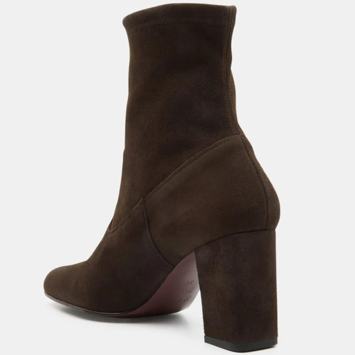 Bottines en Velours de Cuir marron - Talon 8 cm-Avril Gau New