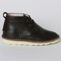Enfant Cyrillus Garçon^Bottines fourrées en Cuir marron foncé