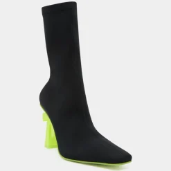 Bottines Palm Heel noir/jaune - Talon 10 cm-Palm Angels Sale