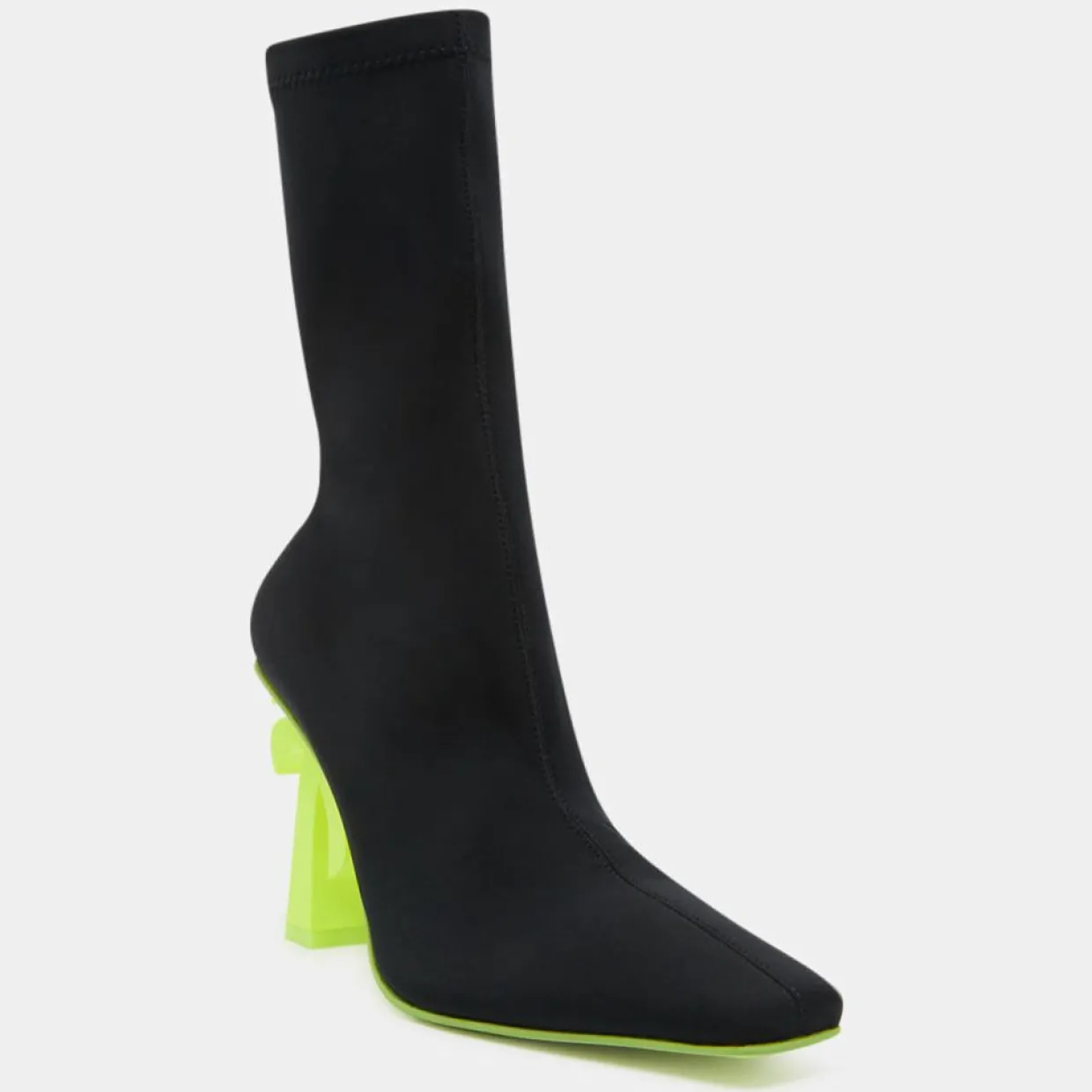 Bottines Palm Heel noir/jaune - Talon 10 cm-Palm Angels Sale