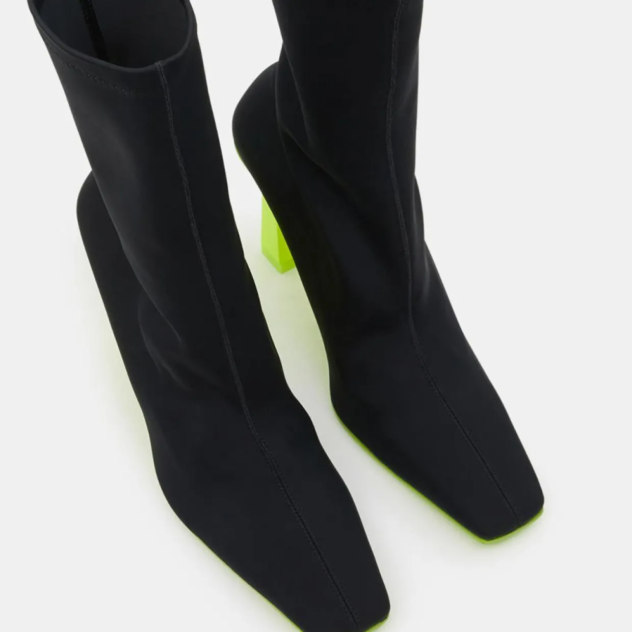 Bottines Palm Heel noir/jaune - Talon 10 cm-Palm Angels Sale