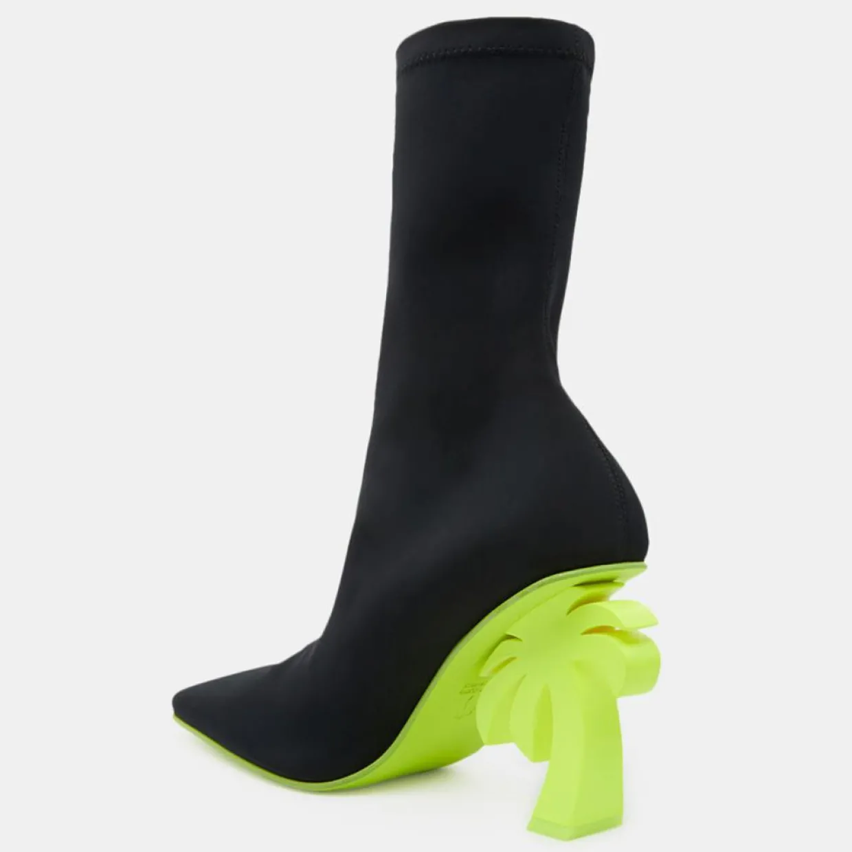 Bottines Palm Heel noir/jaune - Talon 10 cm-Palm Angels Sale