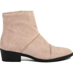 Femme Lab78 Bottines^Bottines plates en Velours de Cuir Eleonore beiges