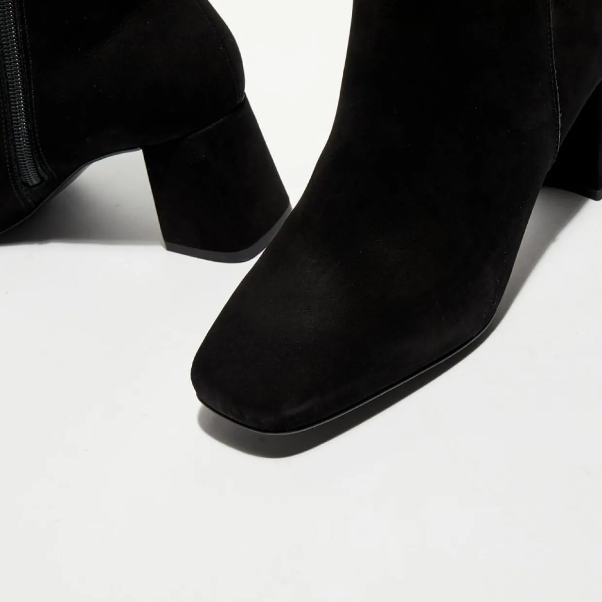 Femme Galeries Lafayette Bottines^Bottines revers col noires - Talon 7 cm