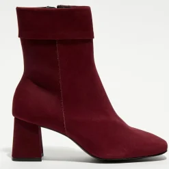 Femme Galeries Lafayette Bottines^Bottines revers col rouge bordeaux