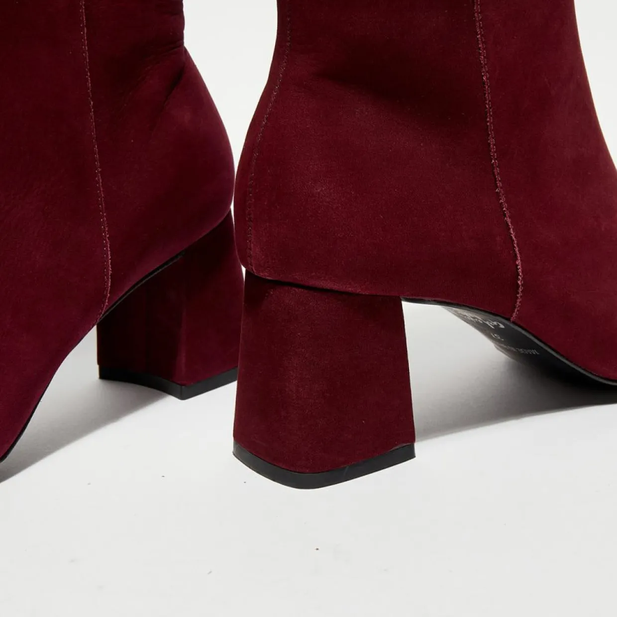 Femme Galeries Lafayette Bottines^Bottines revers col rouge bordeaux