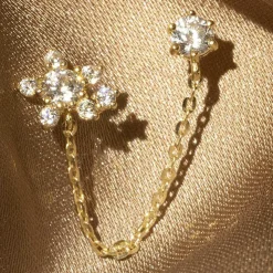 Boucle d'oreille unitaire Duchesse or jaune-Instant d'Or Clearance