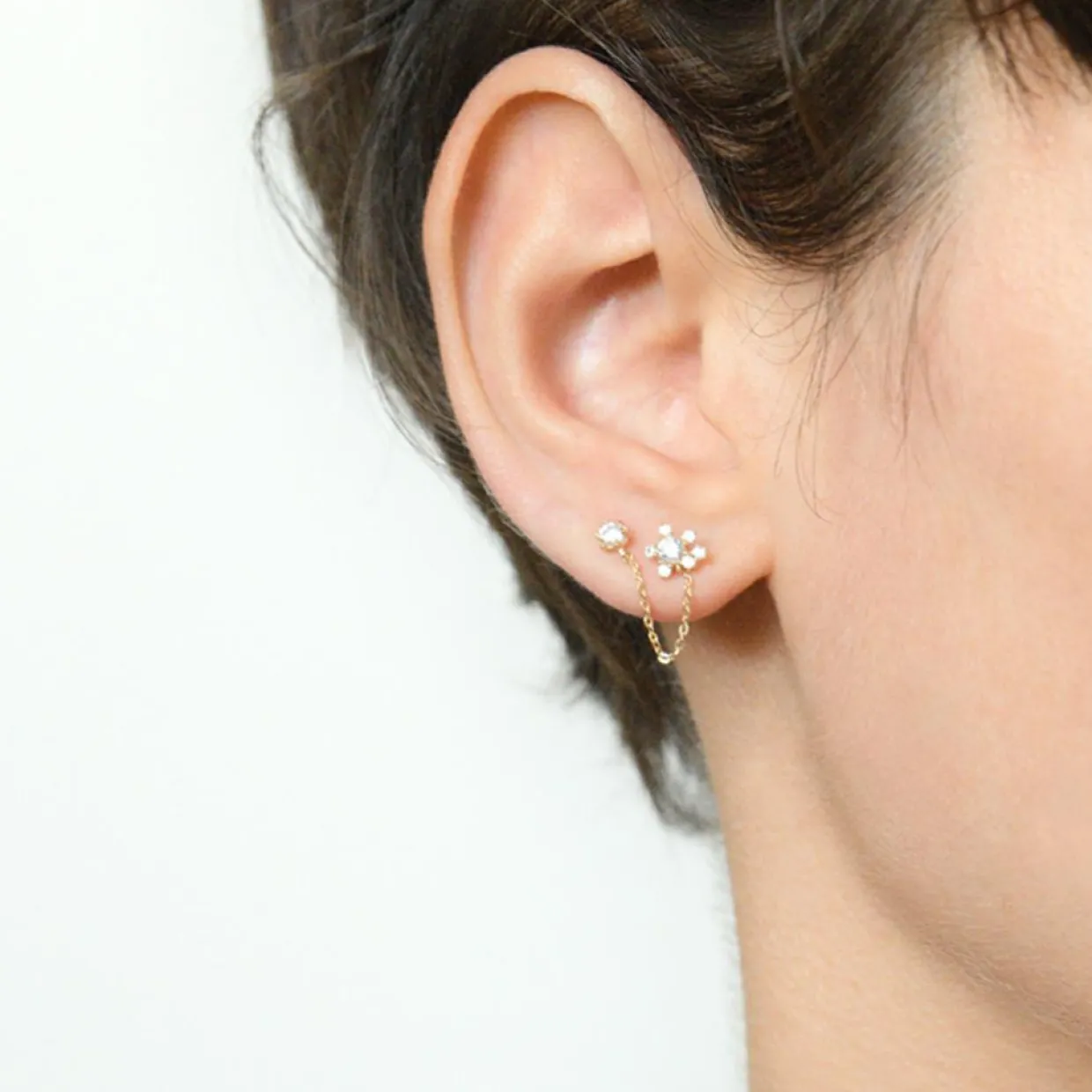 Boucle d'oreille unitaire Duchesse or jaune-Instant d'Or Clearance