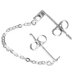 Boucle d'oreille unitaire Royal or blanc-Instant d'Or Hot