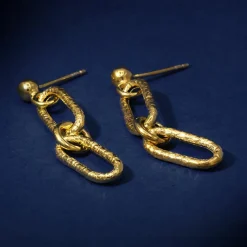 Boucles d'oreilles Aurora en Argent doré-By Rafaella Hot