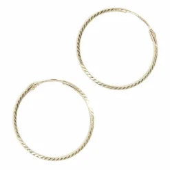Boucles d'oreilles Créoles Twistées or jaune-Instant d'Or Discount