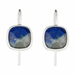 Boucles d'oreilles Ella Lapis en laiton argenté-Moonstone Discount