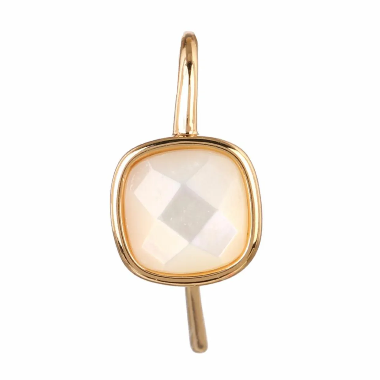 Boucles d'oreilles Ella Nacre en laiton doré-Moonstone Online
