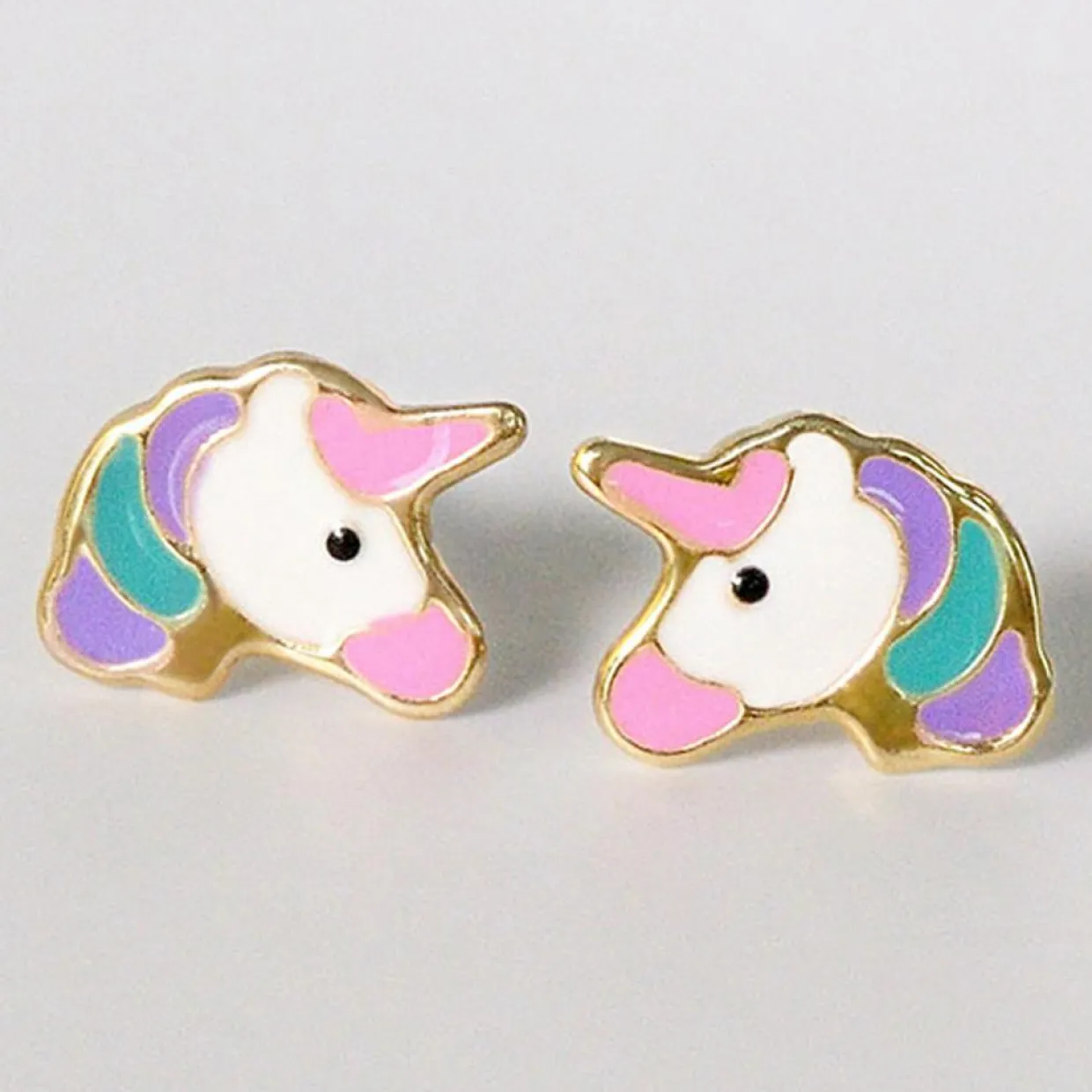 Enfant Instant d'Or Fille^Boucles d'oreilles enfant Petites licornes or jaune