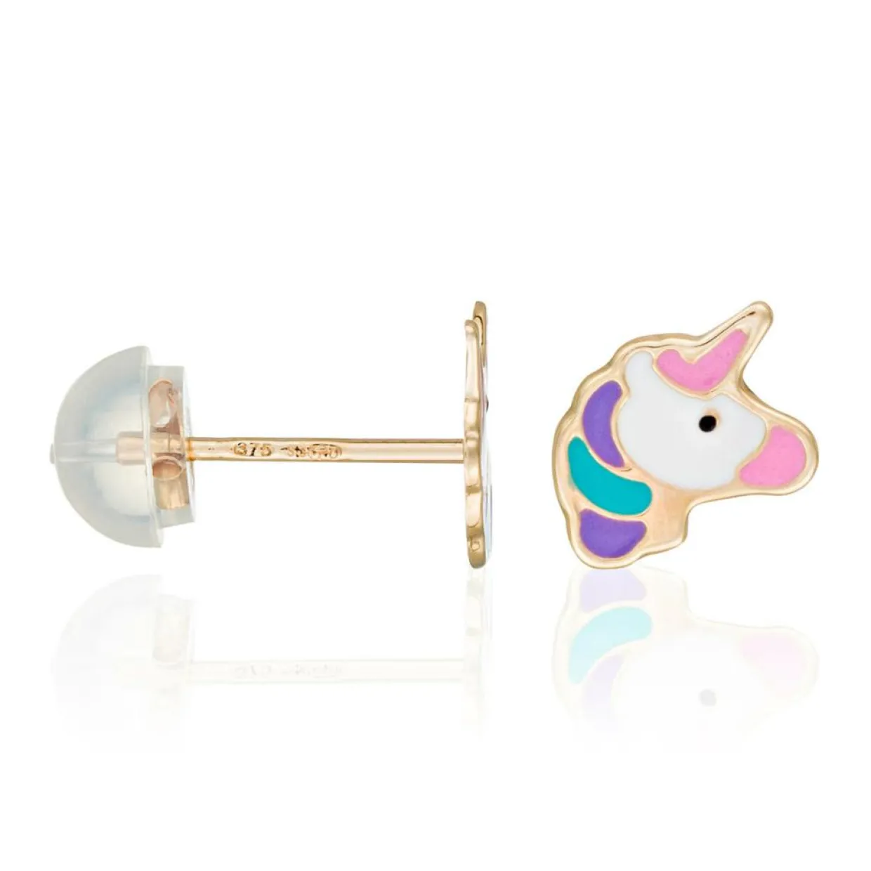 Enfant Instant d'Or Fille^Boucles d'oreilles enfant Petites licornes or jaune