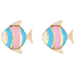 Enfant Instant d'Or Fille^Boucles d'oreilles enfant Poisson heureux or jaune