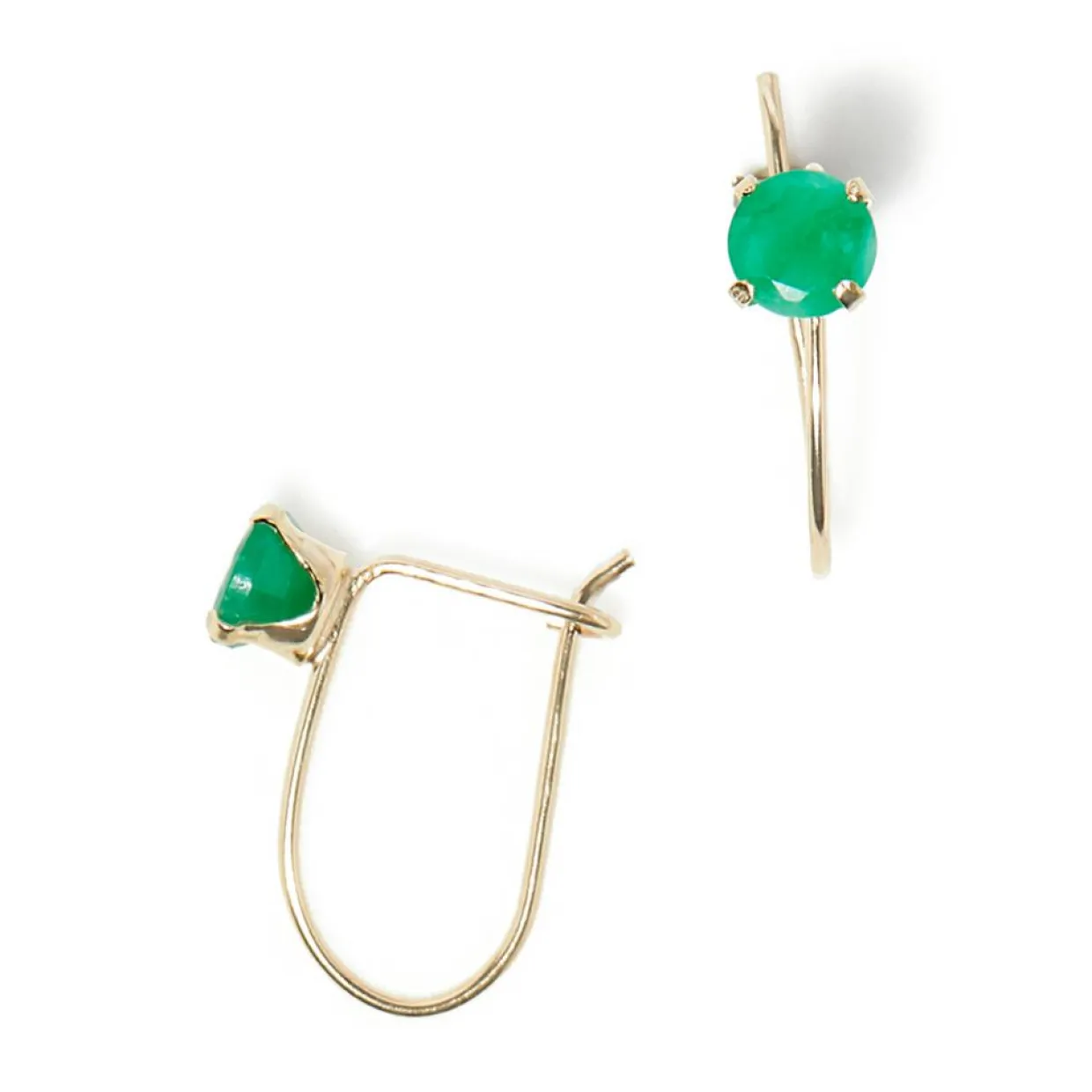 Boucles d'oreilles Envoutantes Emeraude 0.5ct or jaune-Instant d'Or